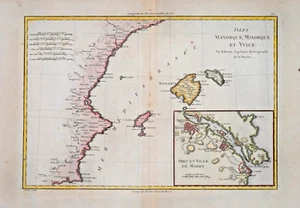 ESPAÑA - BALAERICS - ISLAS MAYORESQUE, MINORQUE ET YVICE DE R BONNE, 1780. - Imagen 1 de 1