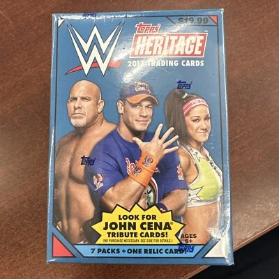 WWE WWF Topps Heritage WWE Wrestling 2017 Scatola Blaster Sigillata John Cena - Immagine 1 di 2