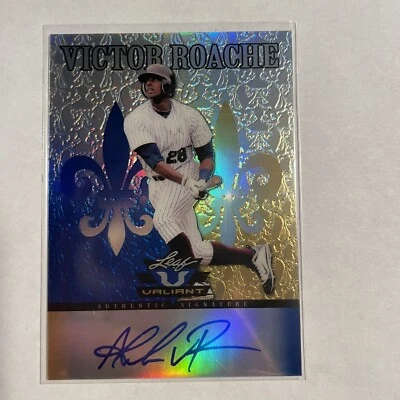 2012 Leaf Valiant Victor Roache Prospect Autograph Auto #VA-VR1 Blue Yellow /25 - Image 1 of 2