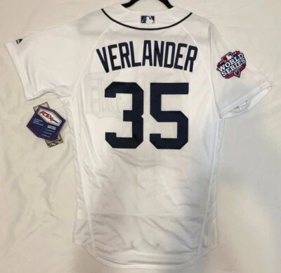 AUTHENTIC MAJESTIC 56 3XL, DETROIT TIGERS JUSTIN VERLANDER FLEX BASE Jersey - Image 1 of 4