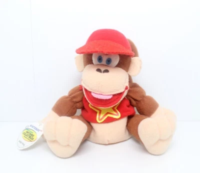 Boneca de Pelúcia Vintage Nintendo 64 Diddy Kong Beanbag + Hang & Tush Tag (BD&A, 1997) - Imagem 1 de 4