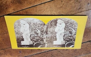 Antike Stereoview Karte Statue # 4815 Die erste Wiege - Frau mit Kindern - Bild 1 von 2