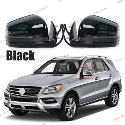 Conjunto de espejo retrovisor lateral negro para Mercedes Benz W164 X164 ML GL 2005-2011 Foto 1 de 4