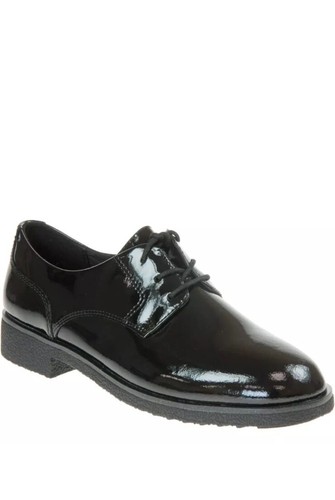 Scarpe da derby Clarks Griffin Lane nere in pelle verniciata UK taglia 5 D EUR 38