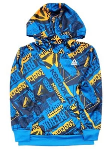 Reebok Boys Blue & Orange Hoodie Sweatshirt With Front Pocket XXL 18 - Picture 1 of 1