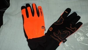 WINTER FAHRRADHANDSCHUHE SCHWARZ/ORANGE MIT TOUCHFINGER GR.L - Bild 1 von 2