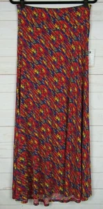 Maxi falda para mujer Lularoe rojo oscuro con varios colores talla pequeña nueva con etiquetas - Imagen 1 de 3