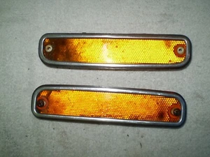 Pair of 1973-1980 CHEVY GMC Pickup Truck Side Marker Lights  Amber lens #2 - Picture 1 of 5