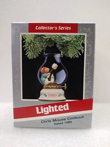 Vintage Hallmark Keepsake Ornament Magic Lighted Christmas Cookout 1989 w/ Box - Picture 1 of 3