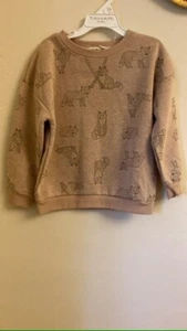 RABBIT AND BEAR BOYS SWEATER SIZE 4-T NEW FOLK PICTURES - Picture 1 of 1