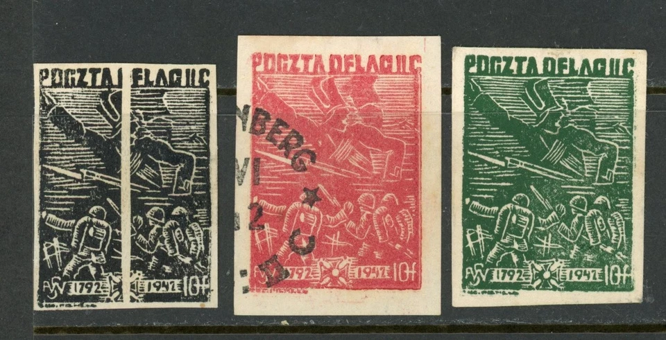 POLONIA SEGUNDA GUERRA MUNDIAL, sellos de ocupación, prueba y sello 1942 / 24-8-2n / Foto 1 de 1