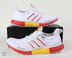Adidas UltraBoost DNA Barcelona Blanco Rojo Amarillo Zapatos Para Hombre Talla 11-12 (FY2896) - Imagen 1 de 10