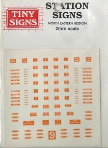 Tiny Signs TSN9NE British Rail Station Signs North Eastern Region - 2mm/N Scale - Picture 1 of 1
