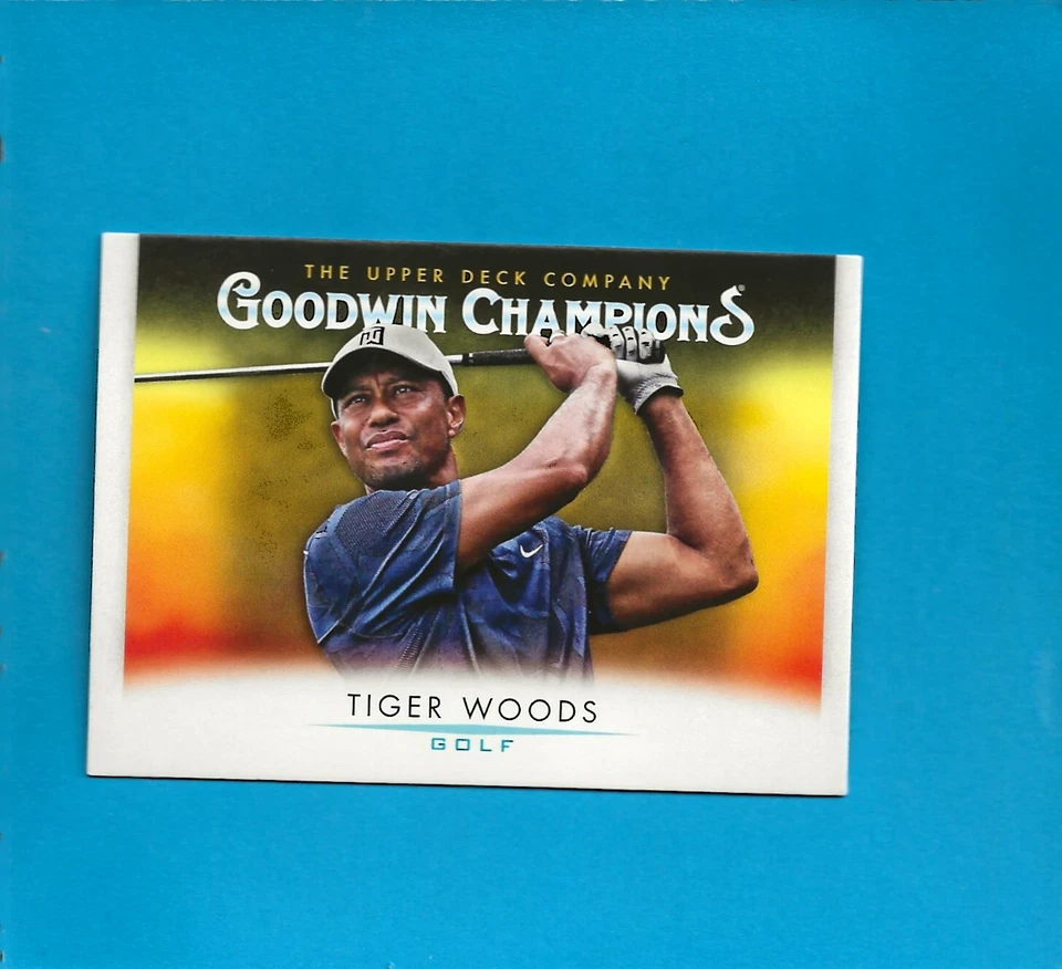 Golf Tiger Woods 2021 Upper Deck Goodwin Champions Base #75 Foto 1 de 1
