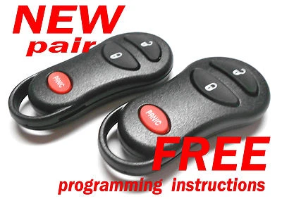 PAR DE MANDOS A DISTANCIA ELECTRÓNICOS SIN LLAVE OEM PARA DODGE DURANGO 1999 2000  Foto 1 de 4