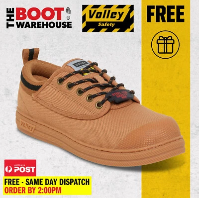 Dunlop Volley Original Wheat Classic Work Boots. Safety Steel Toe Cap UK Fitting - image 1 of 4