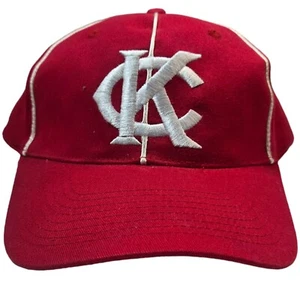 Kansas City Monarchs Baseball Cap Snapback Hat Red KC Logo Red Dodge - Picture 1 of 13