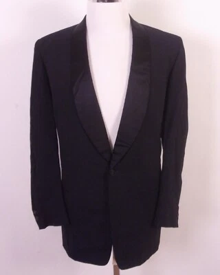 vintage 60s VISA Milliken Fabric Tux Tuxedo Jacket Dinner Formal Sparkle 42 R - Image 1 of 4