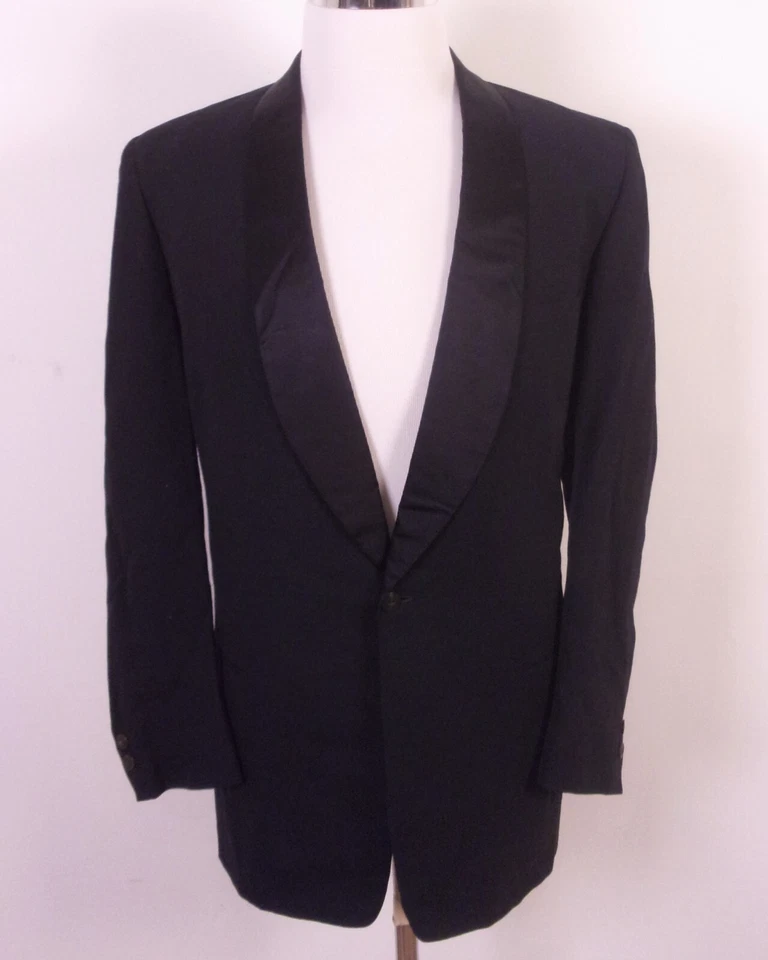 vintage 60s VISA Milliken Fabric Tux Tuxedo Jacket Dinner Formal Sparkle 42 R - Image 1 of 4