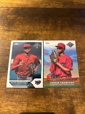 2023 Topps Pro Debut Farm Fresh Futures Justin Crawford #FF-10 and Chrome Card