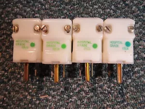 Hubbell Krankenhausqualität 15A 125V 3-poliger Stecker gerade Klinge Stecker ~ Set mit 4 Steckern - Bild 1 von 6