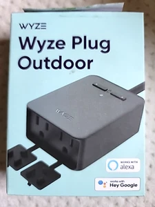 NEW SEALED Wyze Plug Outdoor (2 Plugs In 1) Weather Resistant Alexa WLPP01-1 - Picture 1 of 5