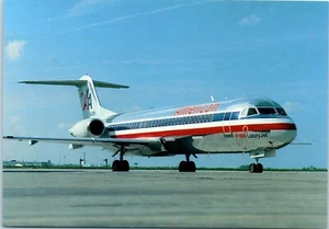 American Airlines, Inc Fokker 100, Fort Worth, Texas Postcard - Picture 1 of 2