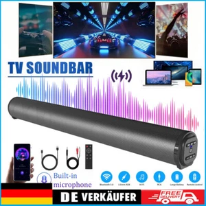 Bluetooth Soundbar mit Fernbedienung Subwoofer TV Heimkino System Lautsprecher - Bild 1 von 15