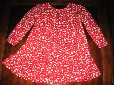 Vestido Hanna Andersson Rojo Lunares L/S Algodón en Niveles Talla 80 18-24 Meses Usado en Excelente Condición Foto 1 de 3