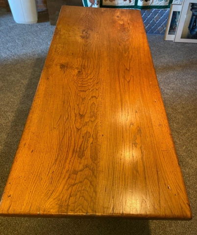 Antique circa 1780 French oak monastery table Cover