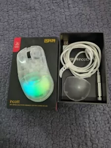 CLEAR transparent Incott HPC02 Hot-Swappable 2000hz polling rate mouse - Picture 1 of 4