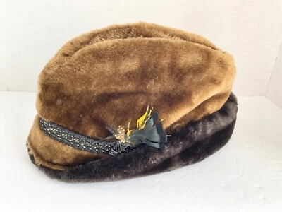 Gorra vintage United Hatters talla L marrón imitación piel Foto 1 de 4