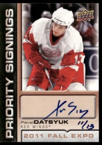 2011-12 Upper Deck Toronto Fall Expo Priority Signings #PSPD Pavel Datsyuk 11/13 - Picture 1 of 2