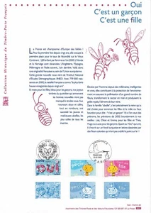Document Philatélique 1er Jour : 37 2002 - Oui c'est un garçon c'est une fille - Imagen 1 de 1