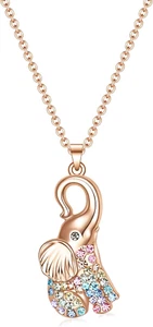 Elephant Necklace Gifts for Women,Animal Elephants Pendant Necklaces Jewelry for - Picture 1 of 4