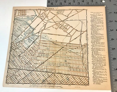 New York City Map 1893 Area South And West Of Long Island Railway - Image 1 of 2