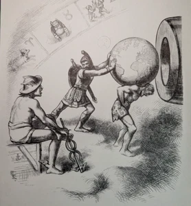 Thomas Nast Political Satire The Advanced Age Art Print Bookplate 98 - Picture 1 of 3