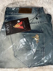 Villari Grandmaster Designer Comfort Jeans 34 X 32 Blue New W/ Tags Runs Small - Picture 1 of 2