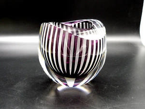 Vaso oggetto in vetro design portapenne Studio Ahus Sweden 1997 HD AZ BW 9-80 - Foto 1 di 4