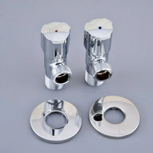2Pcs Polished Chrome Angle Stop Valve Water Valve Accessory tav018 - Picture 1 of 8