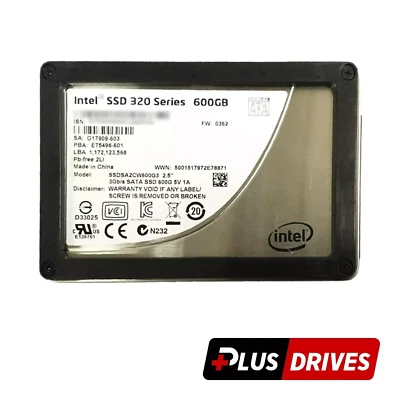 600GB SATA SSD SSDSA2CW600G3 HP 2.5 Enterprise SSD Drive 3Gbps SSD 320 Series - Image 1 of 4