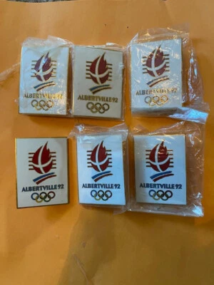 2024 ПАРИЖ ОЛИМПИЙСКИЕ ЗНАЧКИ ЗНАЧКИ ТРЕЙДЕРЫ 6 JUMBO ALBERTVILLE NOC ЛОГОТИП ЦВЕТНОЕ КОЛЬЦО - Изображение 1 из 2