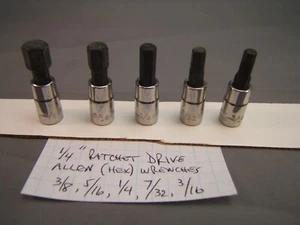 Craftsman 1/4" Drive Rachet Allen Hex Wrenches - Picture 1 of 2