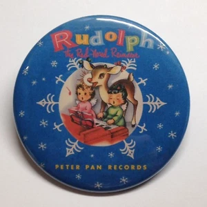 Rudolph das rote Nasennasenrentier Werbung Taschenspiegel Vintage-Stil - Bild 1 von 2