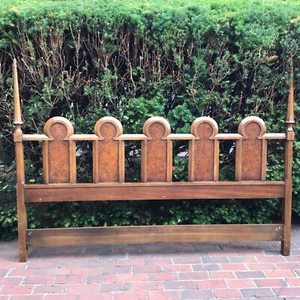 Vintage King Cherry Headboard Drexel Heritage Mid Century Local PU MASSACHUSETTS - Picture 1 of 23