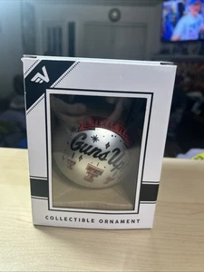 Adorno de bola de vidrio de Navidad Texas Tech GUNS UP de Valiant - Imagen 1 de 6