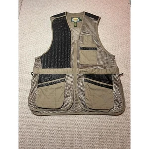 Cabelas Chaleco de Caza Borde de Cuero Malla de Algodón Para Hombres Talla XL Bronceado Juego Bolsa Chaleco - Imagen 1 de 4