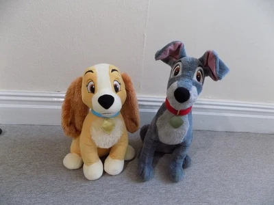 Disney Store Large Lady and the Tramp Plush Soft Toys Height 20'' & 23'' Each - Image 1 of 4