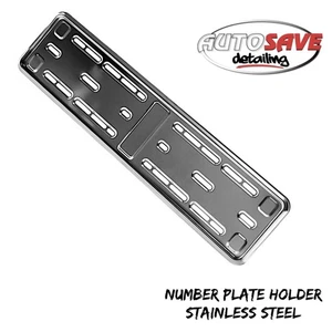 E-Tech - Number Plate Holder Stainless Steel UK Standard Size - Picture 1 of 3