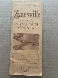Vintage ZANESVILLE and MUSKINGUM COUNTY American Guide Series Book "Y" BRIDGE - Bild 1 von 10